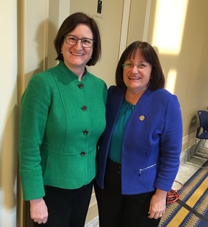 ASAM board member Kelly Clark and Representative Ann Kuster