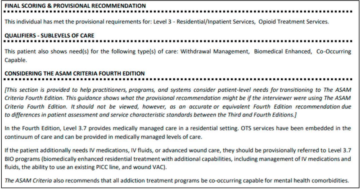 Final Scoring & Provisional Recommendation