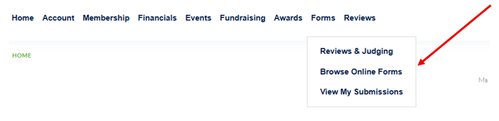 Select Browse Online Forms